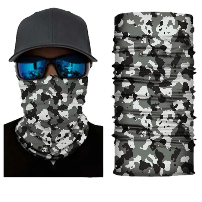 Camouflage Cycling Face Mask Tactical Military Scarf Neck Gaiter Men Seamless Bandana Women Headband Balaclava Tube Face Shield