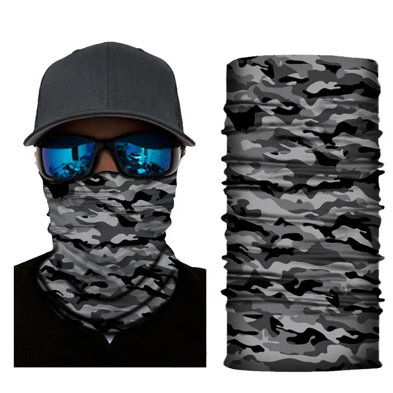 Camouflage Cycling Face Mask Tactical Military Scarf Neck Gaiter Men Seamless Bandana Women Headband Balaclava Tube Face Shield