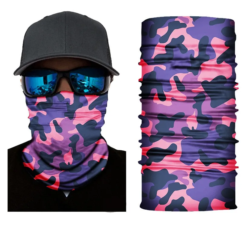 Camouflage Cycling Face Mask Tactical Military Scarf Neck Gaiter Men Seamless Bandana Women Headband Balaclava Tube Face Shield