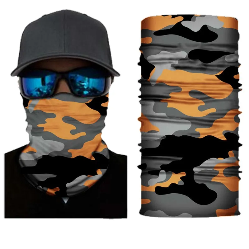 Camouflage Cycling Face Mask Tactical Military Scarf Neck Gaiter Men Seamless Bandana Women Headband Balaclava Tube Face Shield