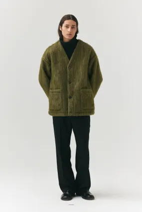 CARDI BONDED SHAGGY WOOL AW24 GREEN