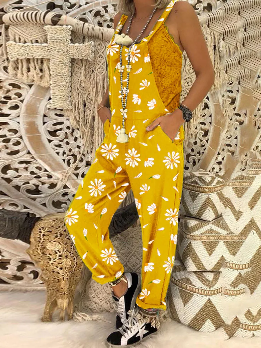 Casual Fashion Bohemian Printed Jumpsuit