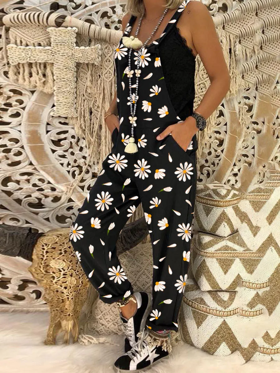 Casual Fashion Bohemian Printed Jumpsuit