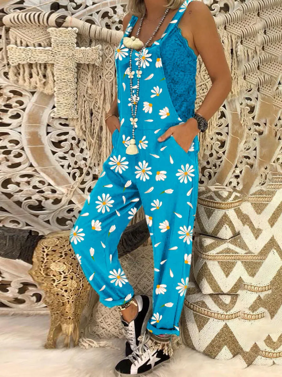 Casual Fashion Bohemian Printed Jumpsuit