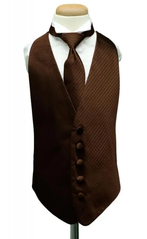 Chocolate Palermo Kids Tuxedo Vest