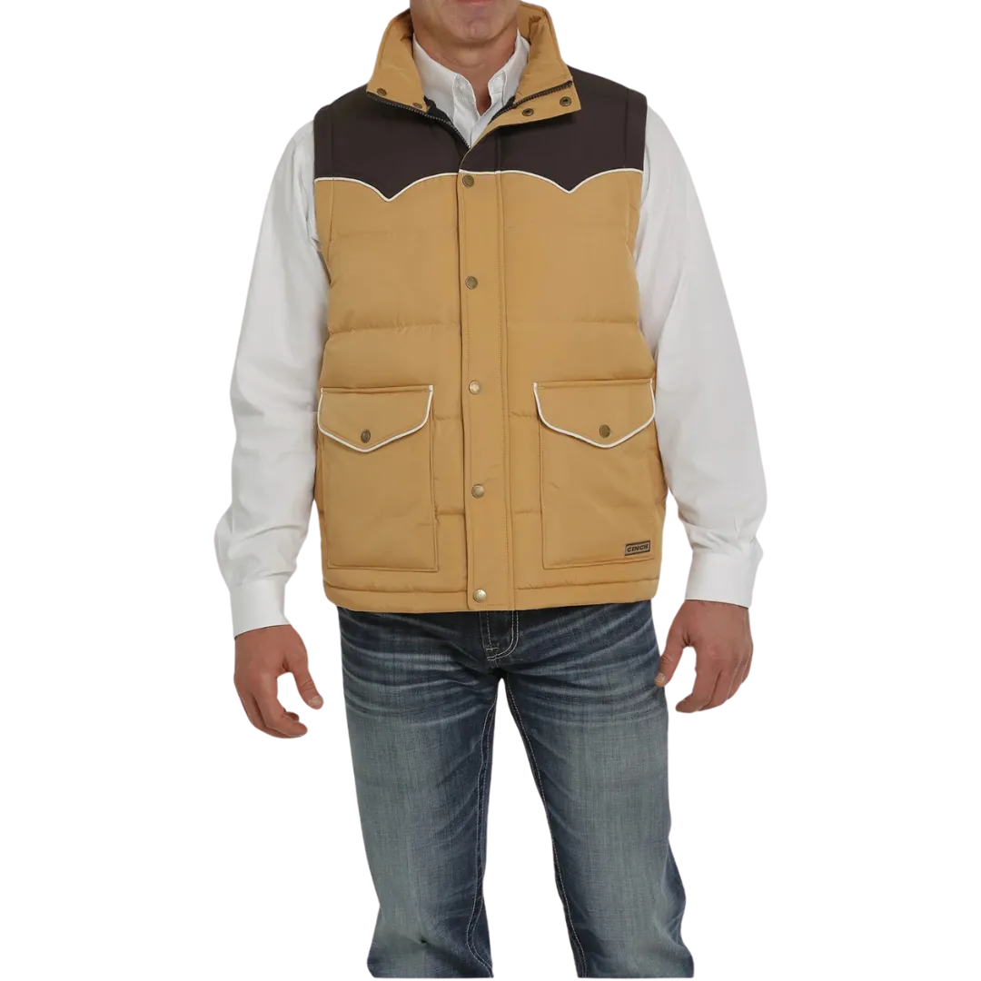 Cinch Men's Gold Brown Vest