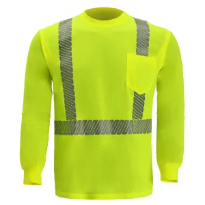 CLASS 2 LONG SLEEVE JERSEY T SHIRT- LIME