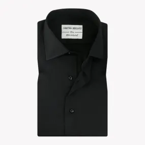 Classic Black Fromal Shirts With Self Stripes OL-232