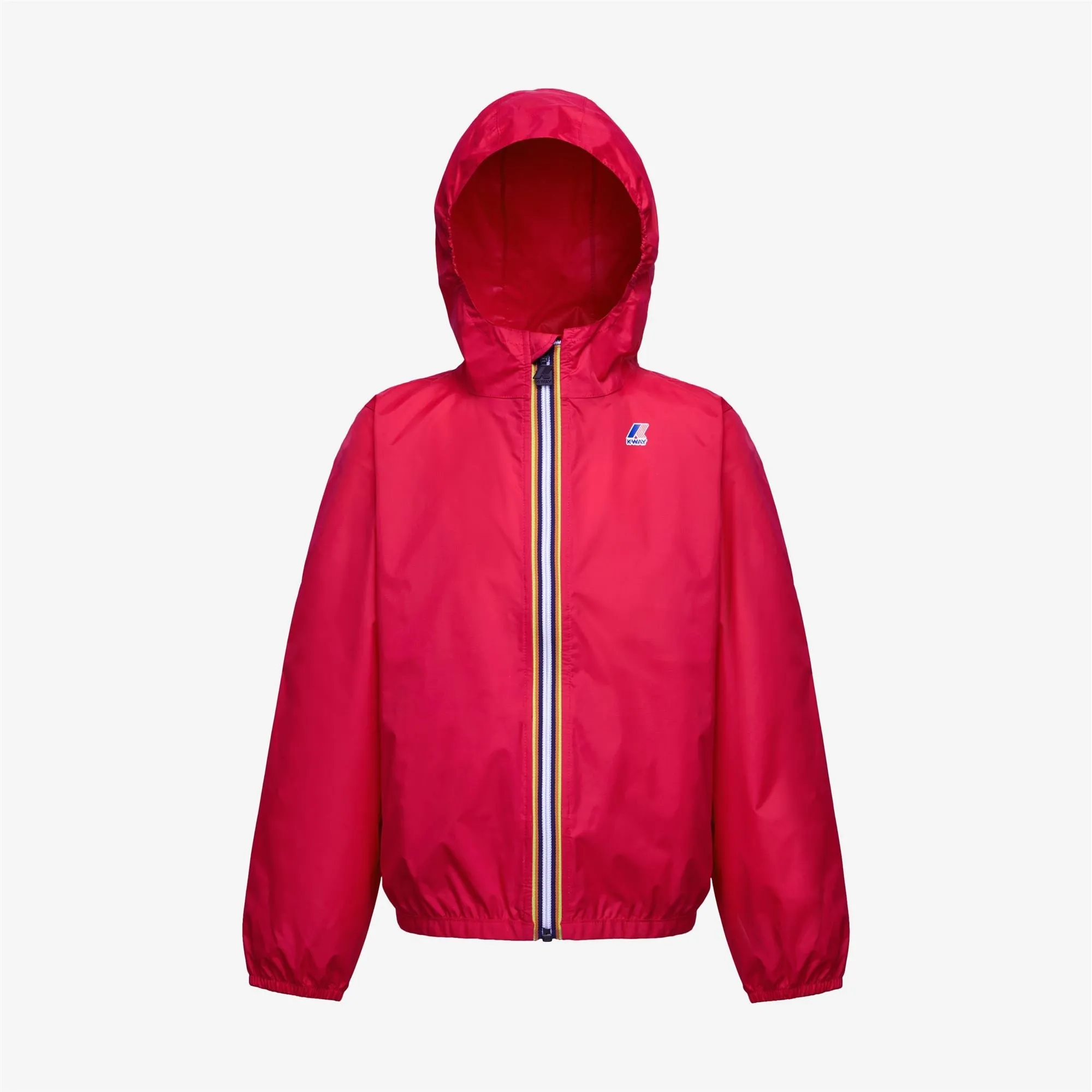 Claude - Kids Packable Full Zip Waterproof Rain Jacket in Red Berry