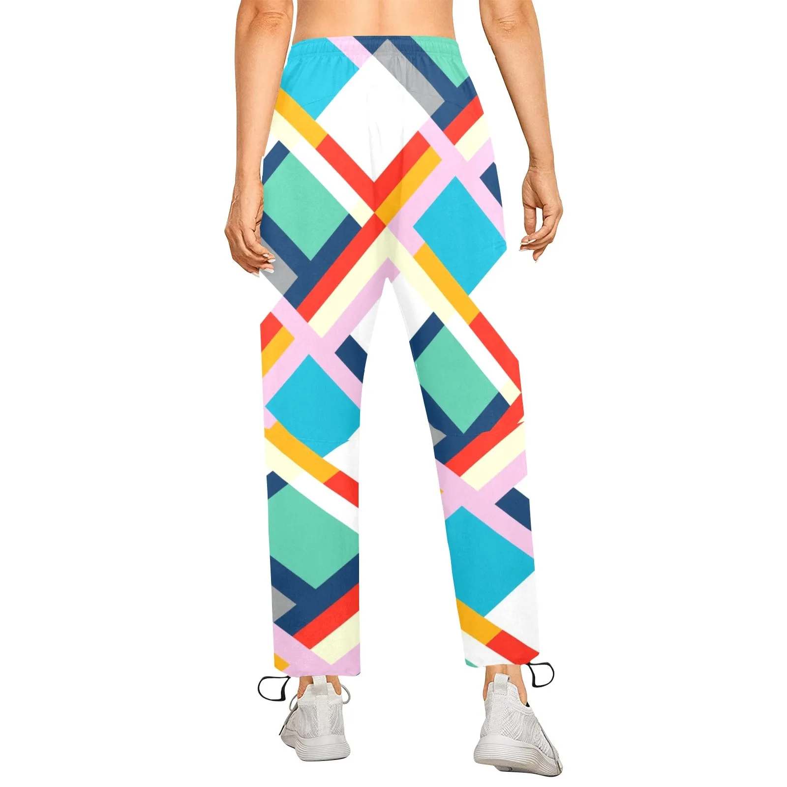 color moments print 2 Women's Quick Dry Cargo Sweatpants (Model L65)