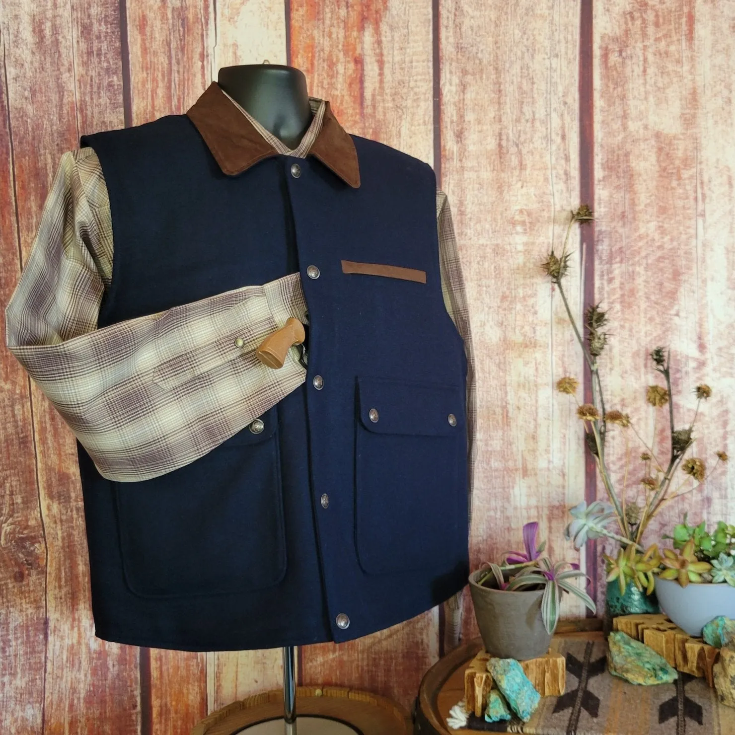 Conceal & Carry Wool Vest "The Melton" by Cripple Creek    CR38066