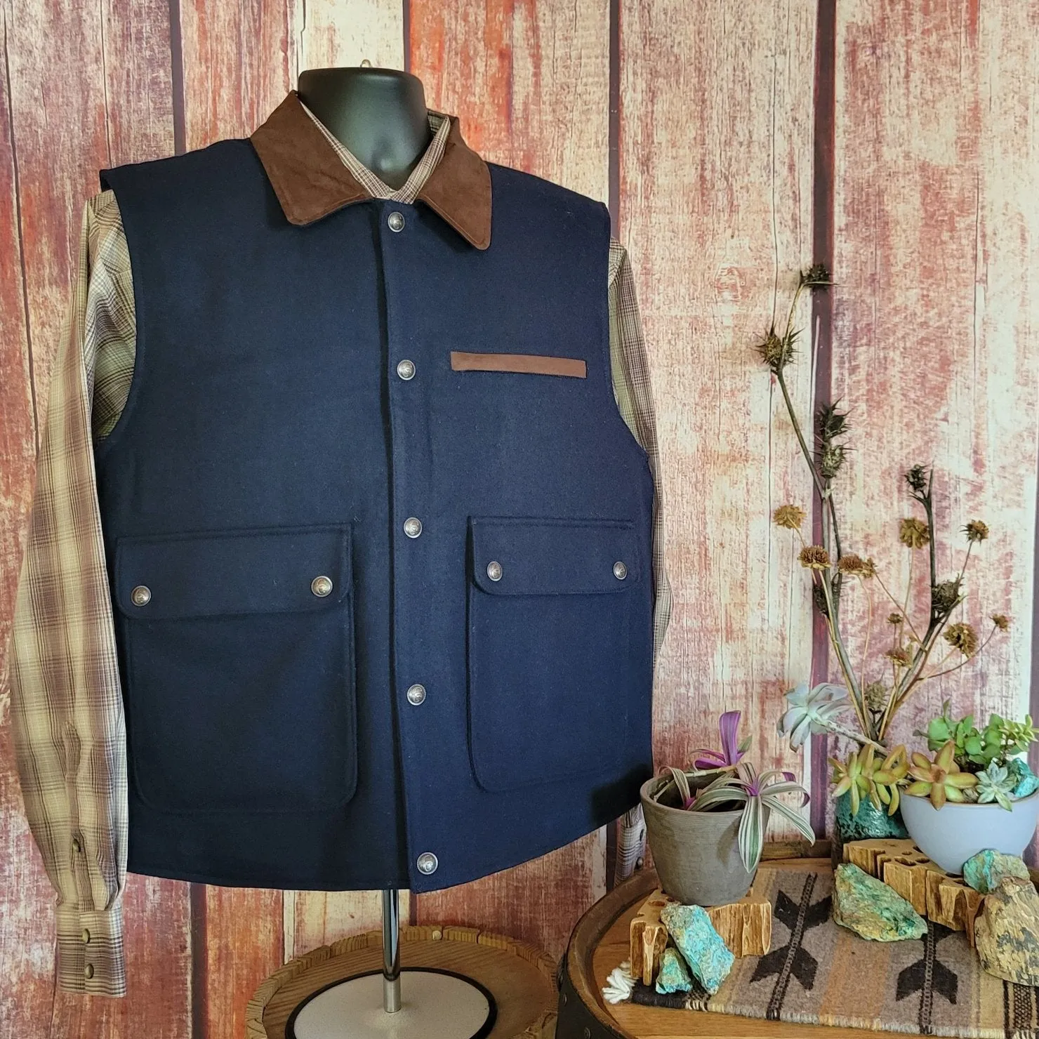 Conceal & Carry Wool Vest "The Melton" by Cripple Creek    CR38066