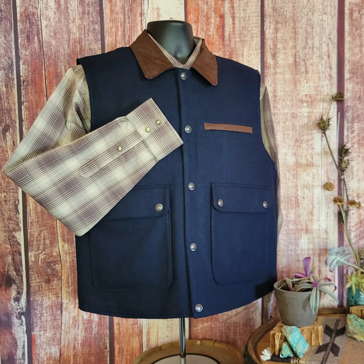 Conceal & Carry Wool Vest "The Melton" by Cripple Creek    CR38066