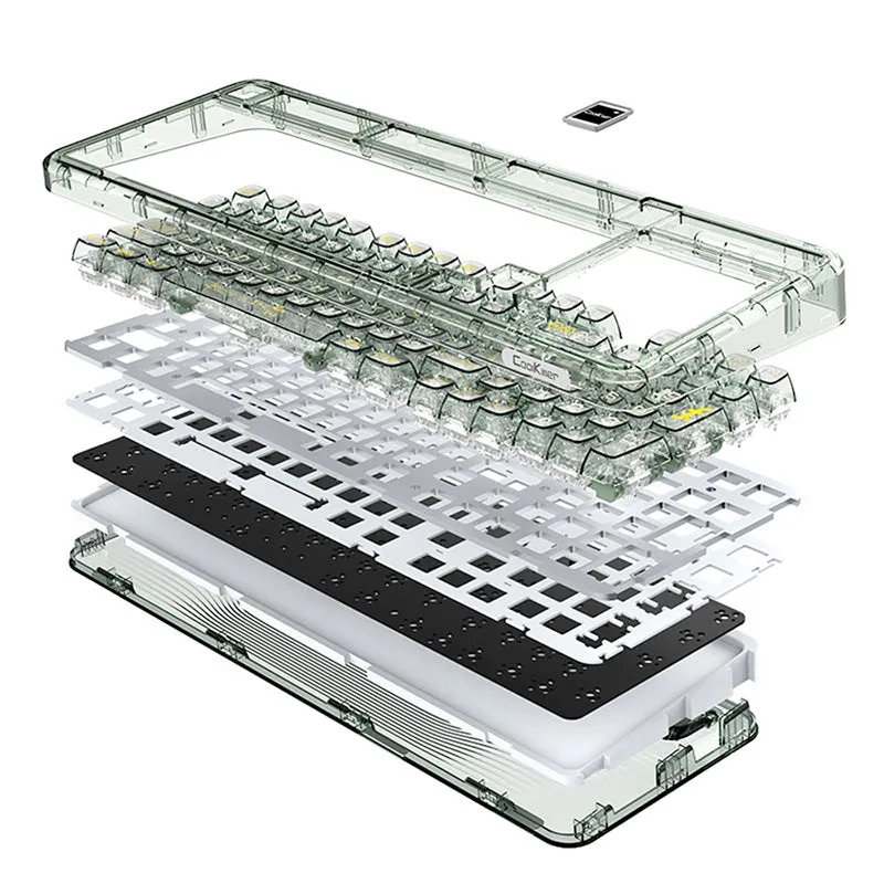 CoolKiller CK98 3-Mode Transparent Mechanical Keyboard