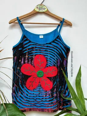 COTTON FLOWER BURST VEST / UK 14 (0170PR)