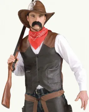 Cowboy Faux Leather Vest Costume Accessory