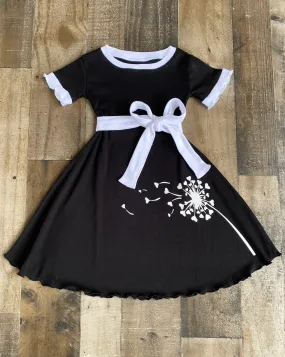 Dandelion Hearts Black Twirl Dress