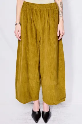 Dark Olive Corduroy Wide Pants