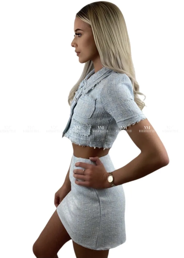 Delphine Cropped Tweed Set