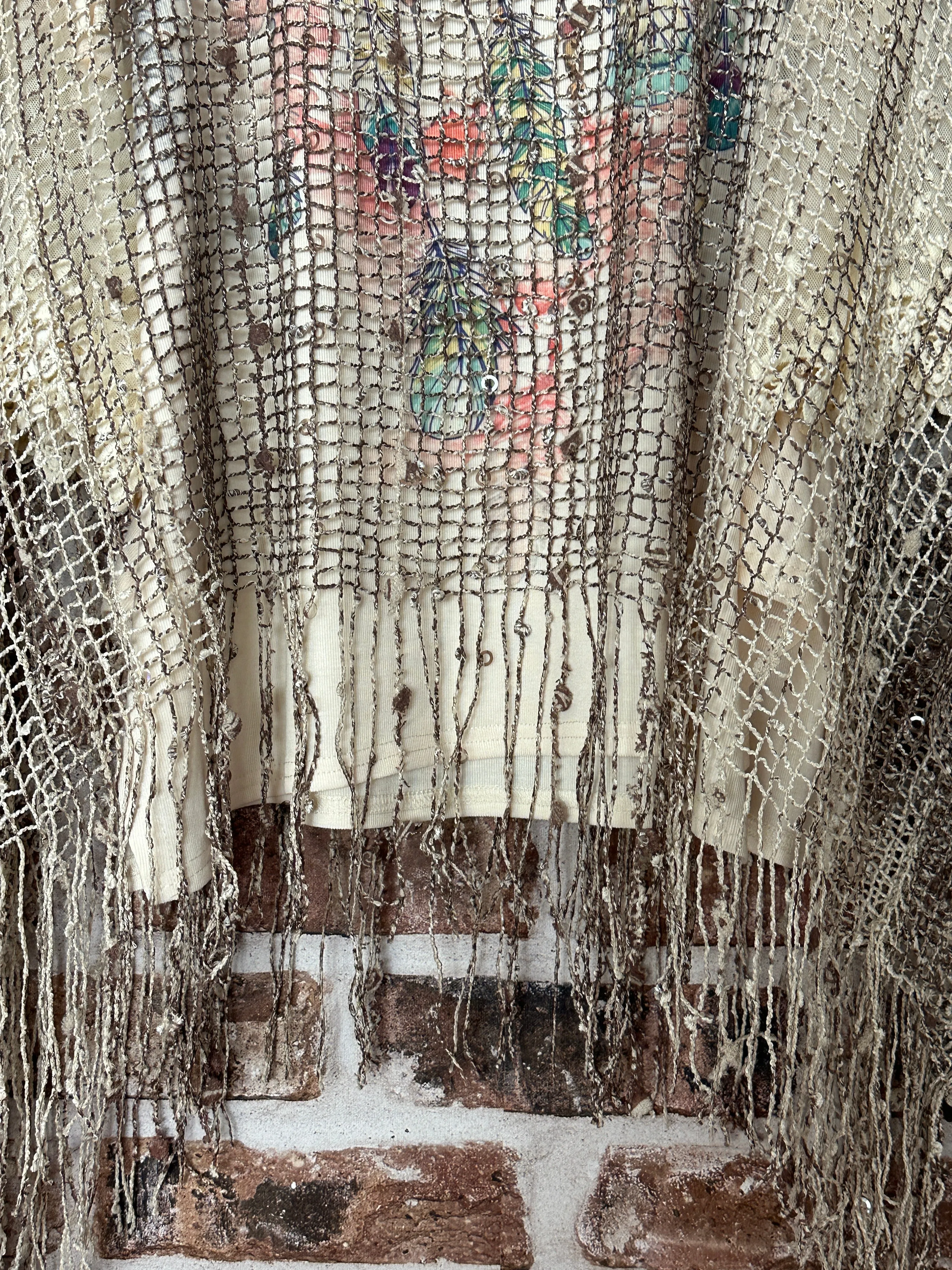 Determination Vintage Inspired Fringe Glittery Poncho