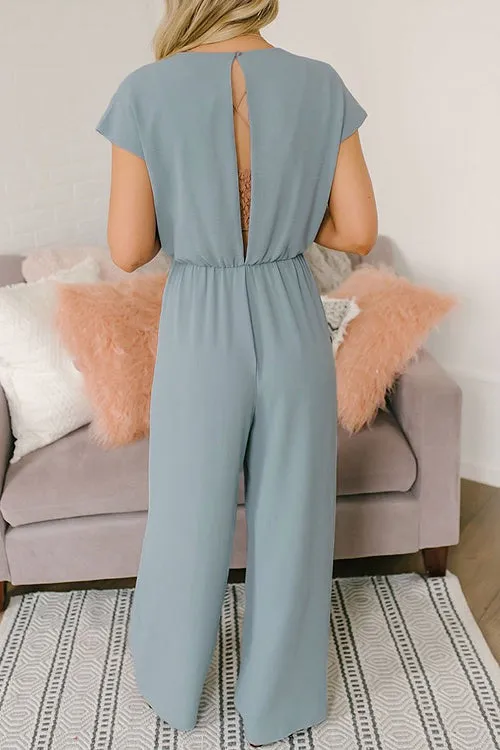 Divine Time V-neck Wide Leg Jumpsuit - 3 Colors