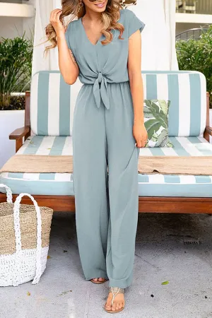 Divine Time V-neck Wide Leg Jumpsuit - 3 Colors