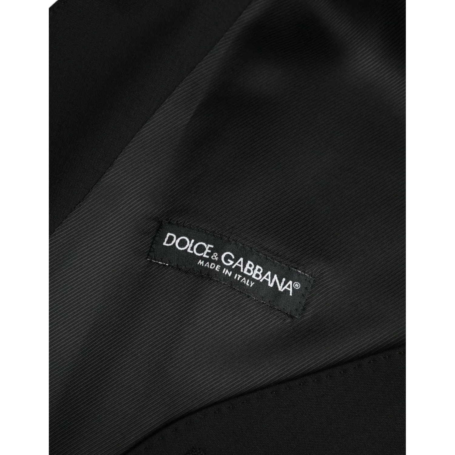 Dolce & Gabbana Black Wool Formal Dress Waistcoat Vest