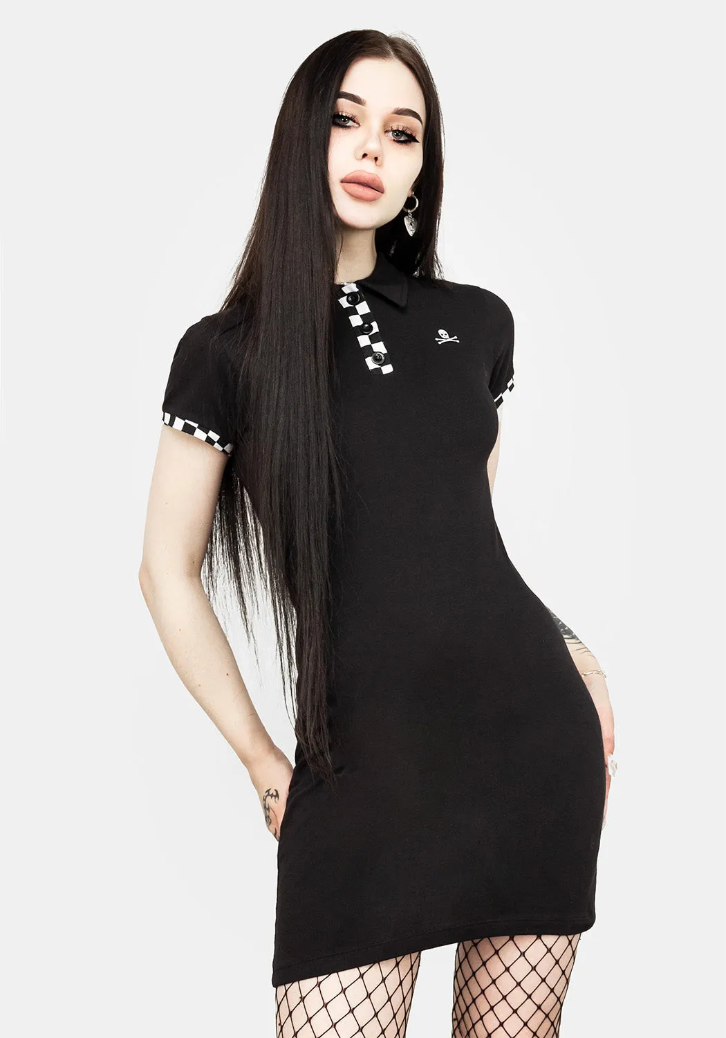 Domino Skull Polo Dress