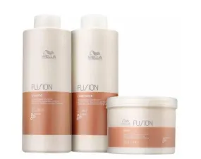 EDD Technology Fusion Silksteel Silkiness Intense Repair Salon Kit 3 Prod. - Wella