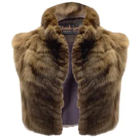 Edwards-Lowell of Beverly Hills Brown Cropped Sable Fur Vest