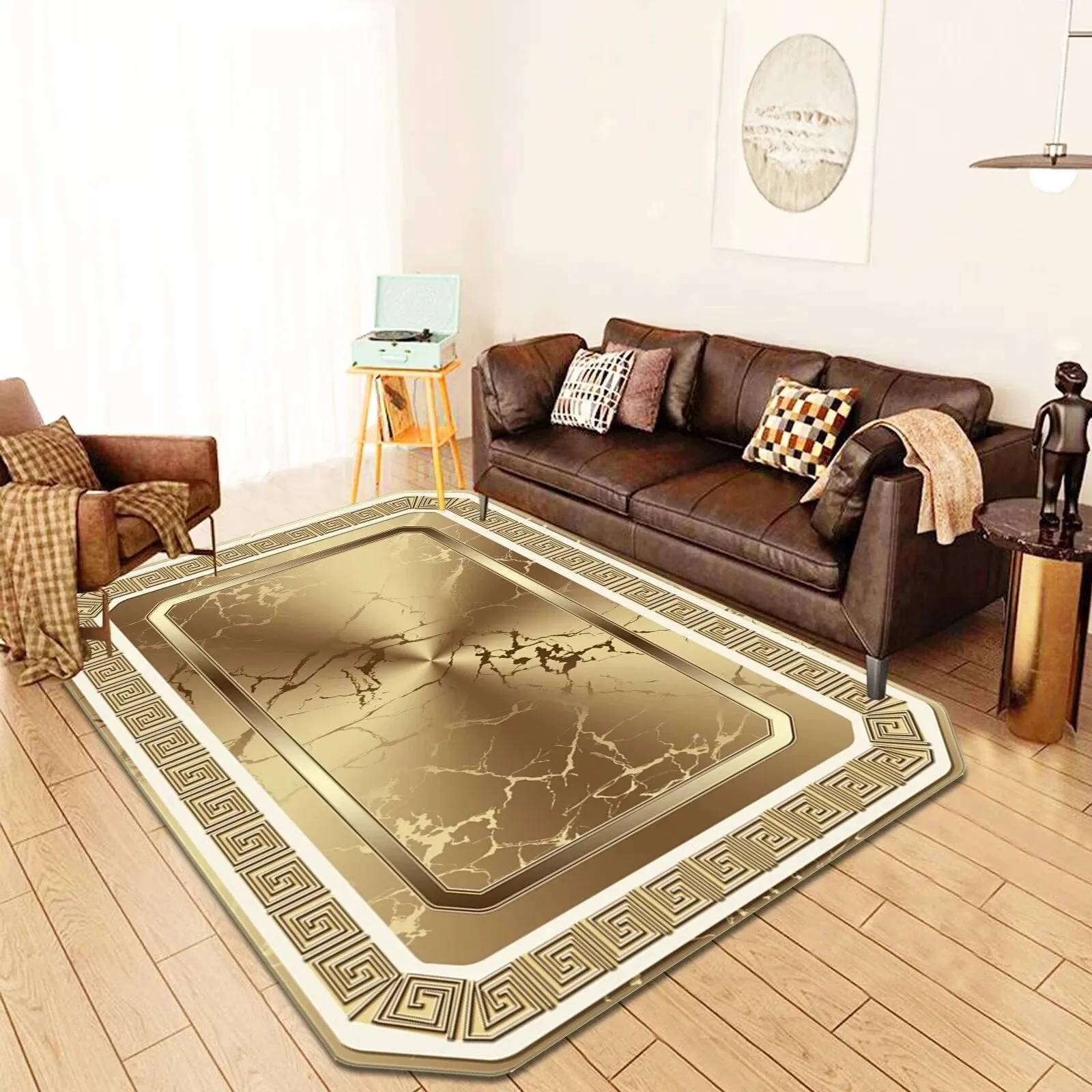 Elizabeth Luxury Modetrn Ornament Carpet Non-Slip Floor Mat Rug Carpe