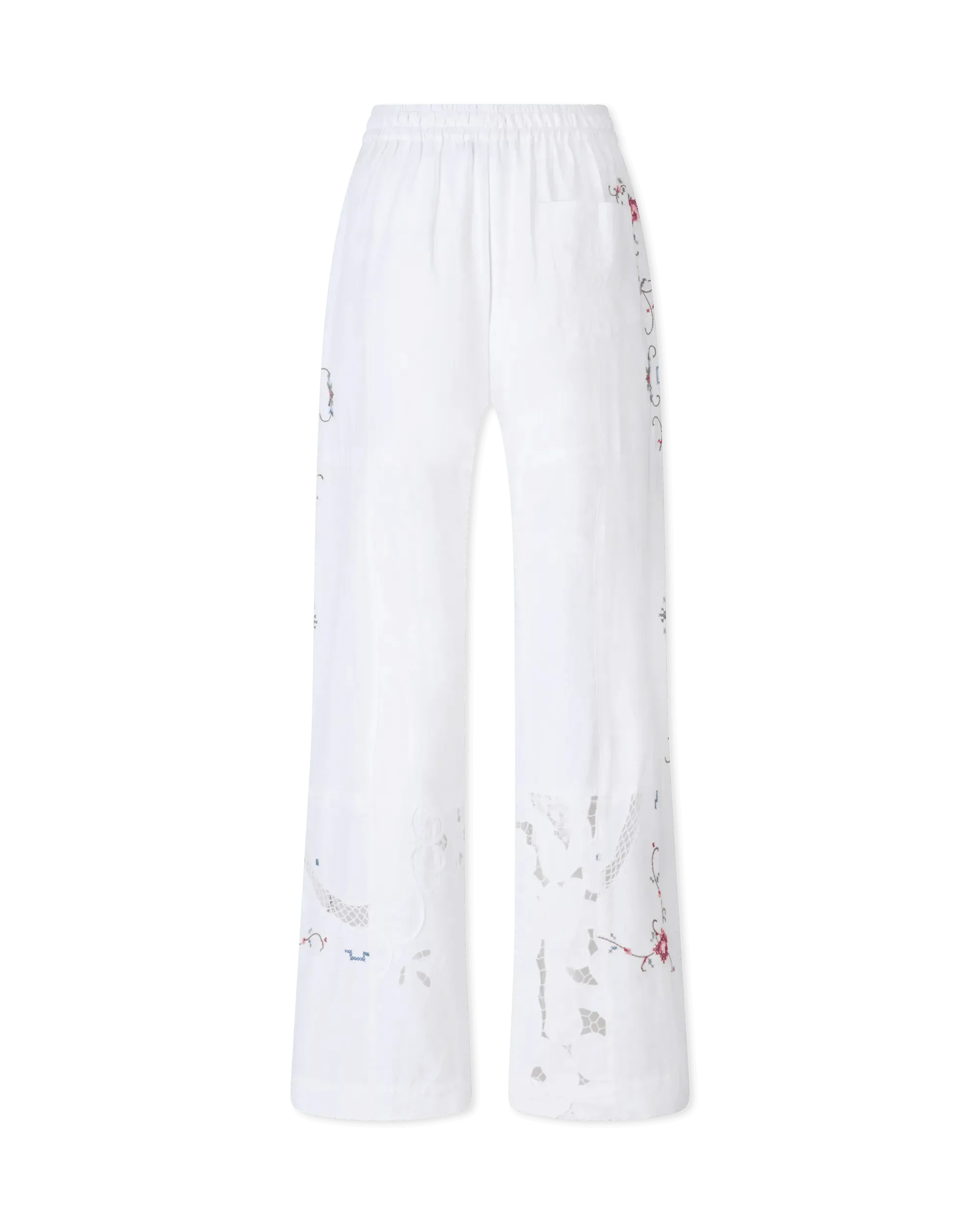 Embroidered Linen Pants