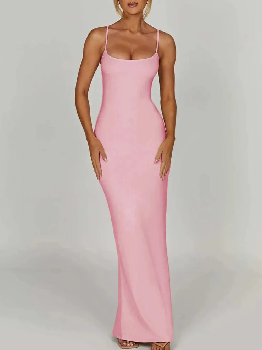 Emersyn Strap Backless Bodycon Maxi Dress