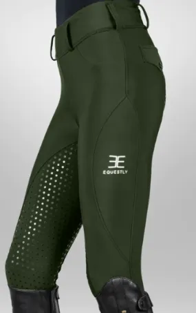 Equestly- Lux GripTEQ Riding Pants Pine (Pine Green)