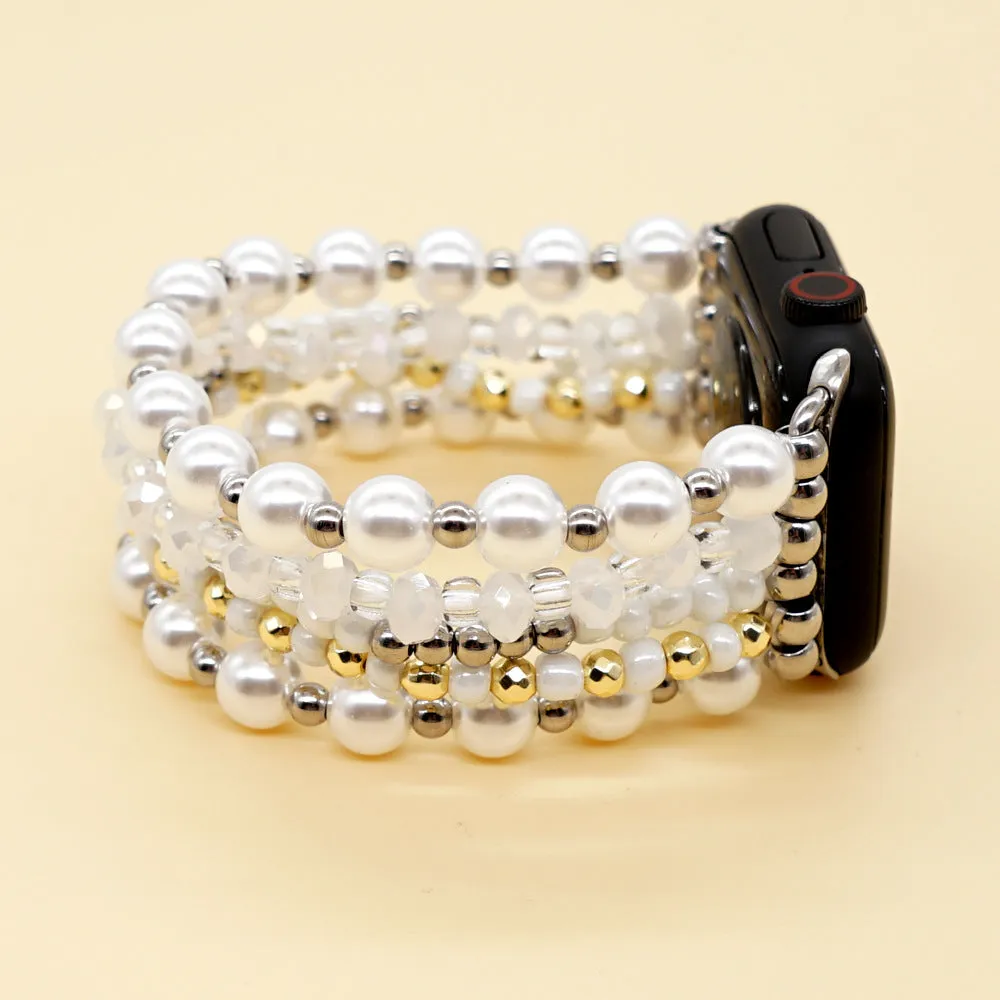 Fancy Pearl Heishi Bracelet Band For Apple Watch