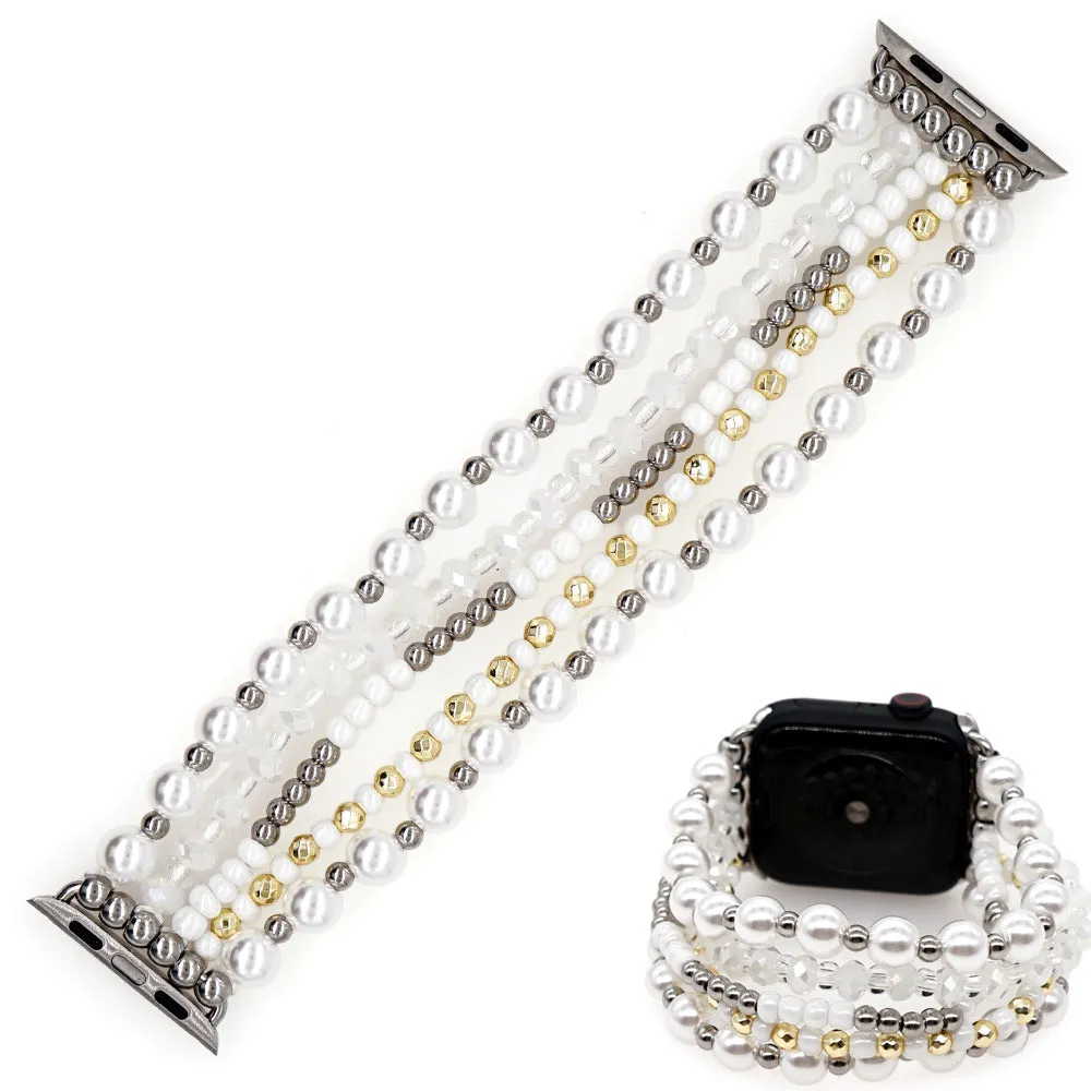 Fancy Pearl Heishi Bracelet Band For Apple Watch