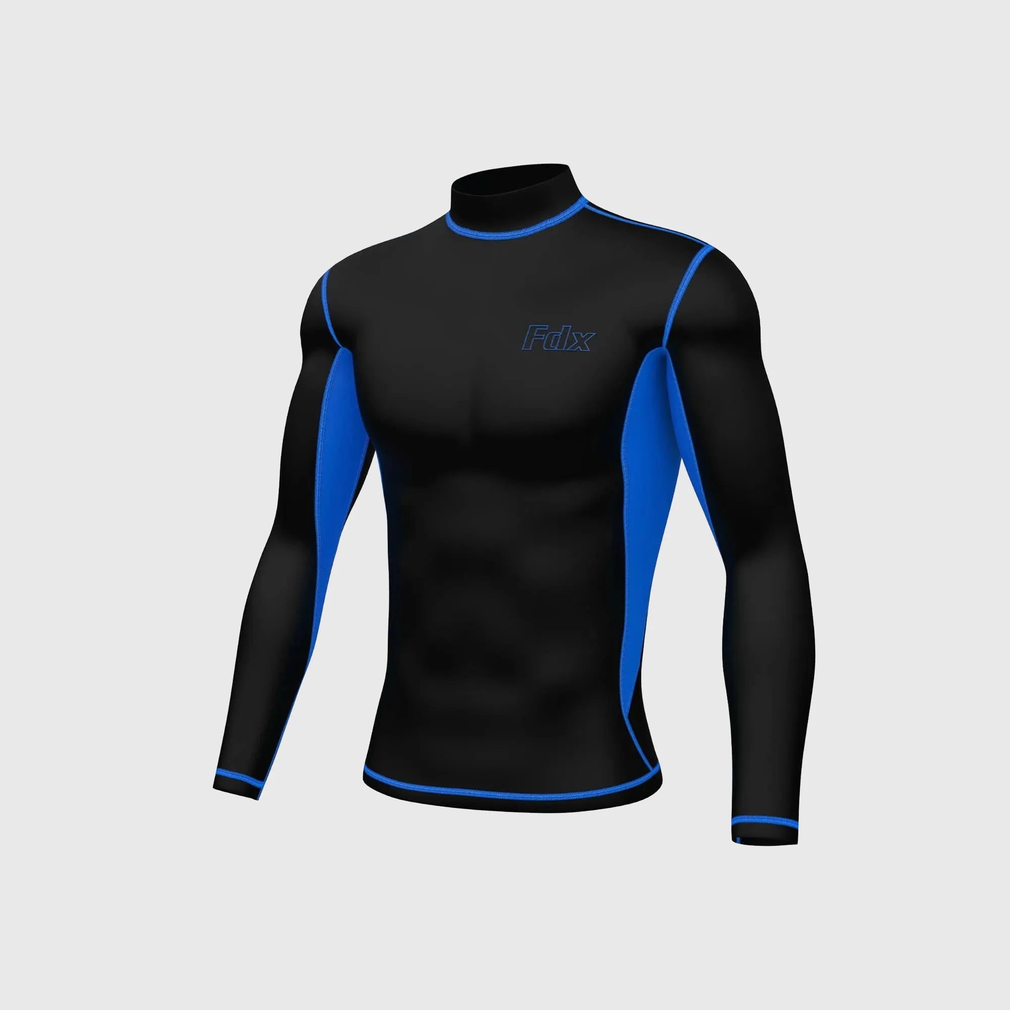 Fdx Inorex Blue Men's & Boy's Winter Cycling Compression Top