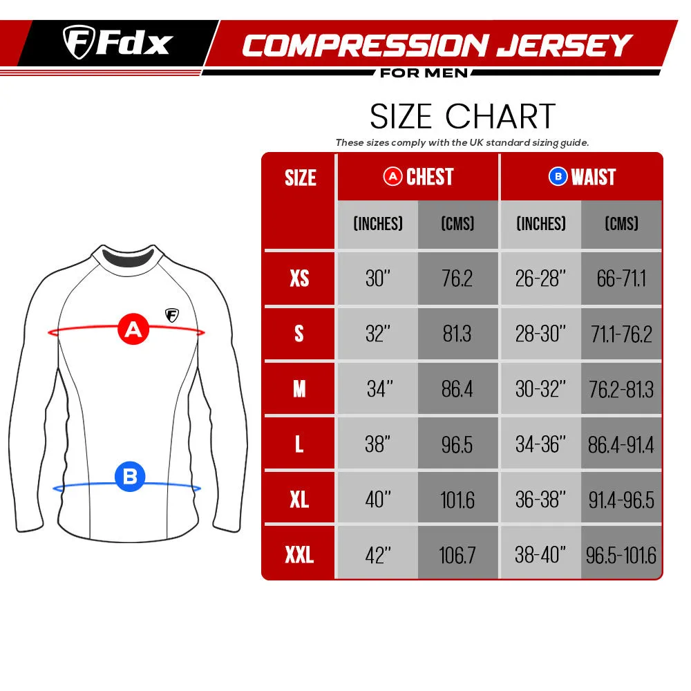 Fdx Inorex Blue Men's & Boy's Winter Cycling Compression Top