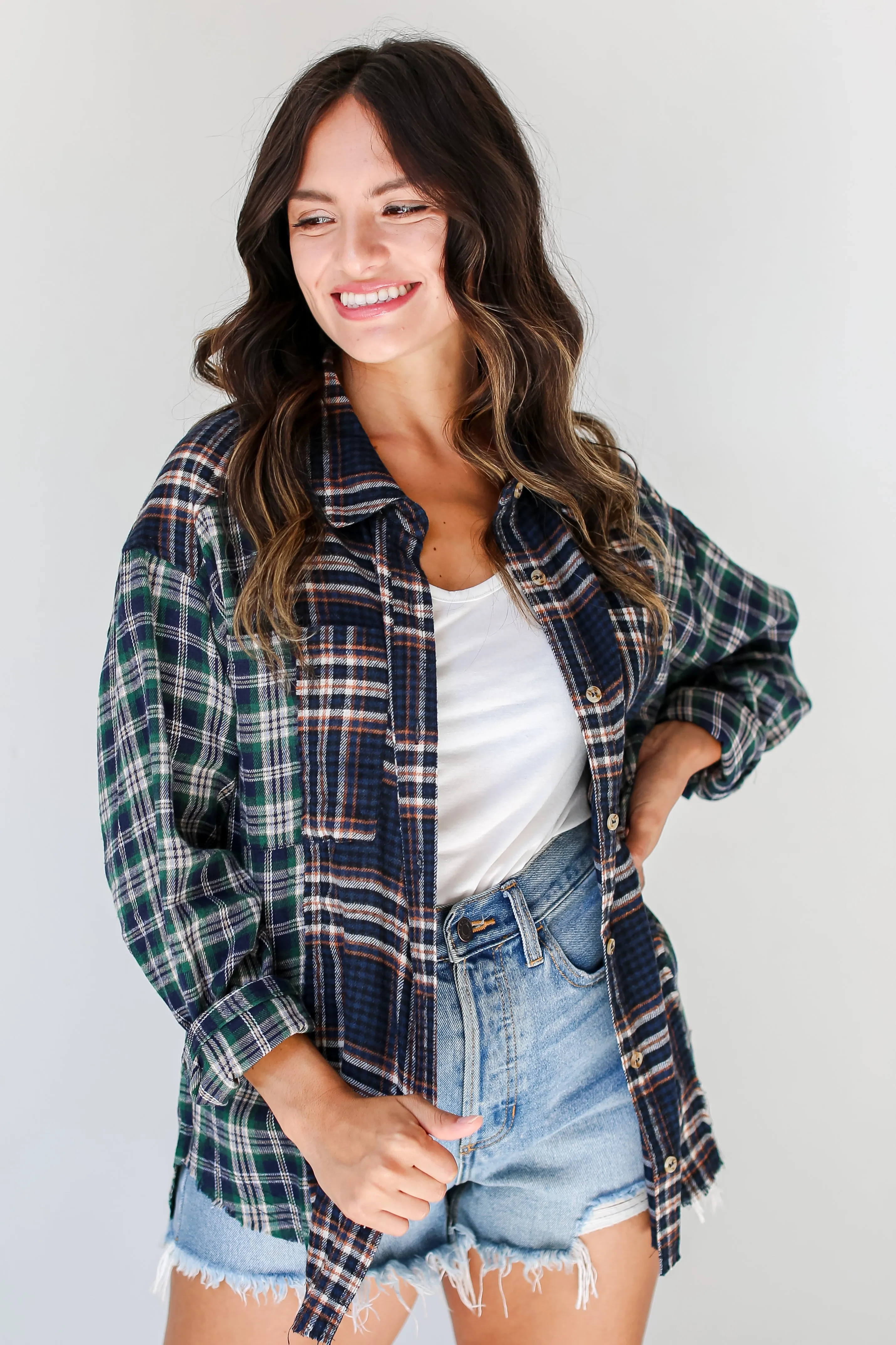 FINAL SALE - Plaid Times Color Block Flannel