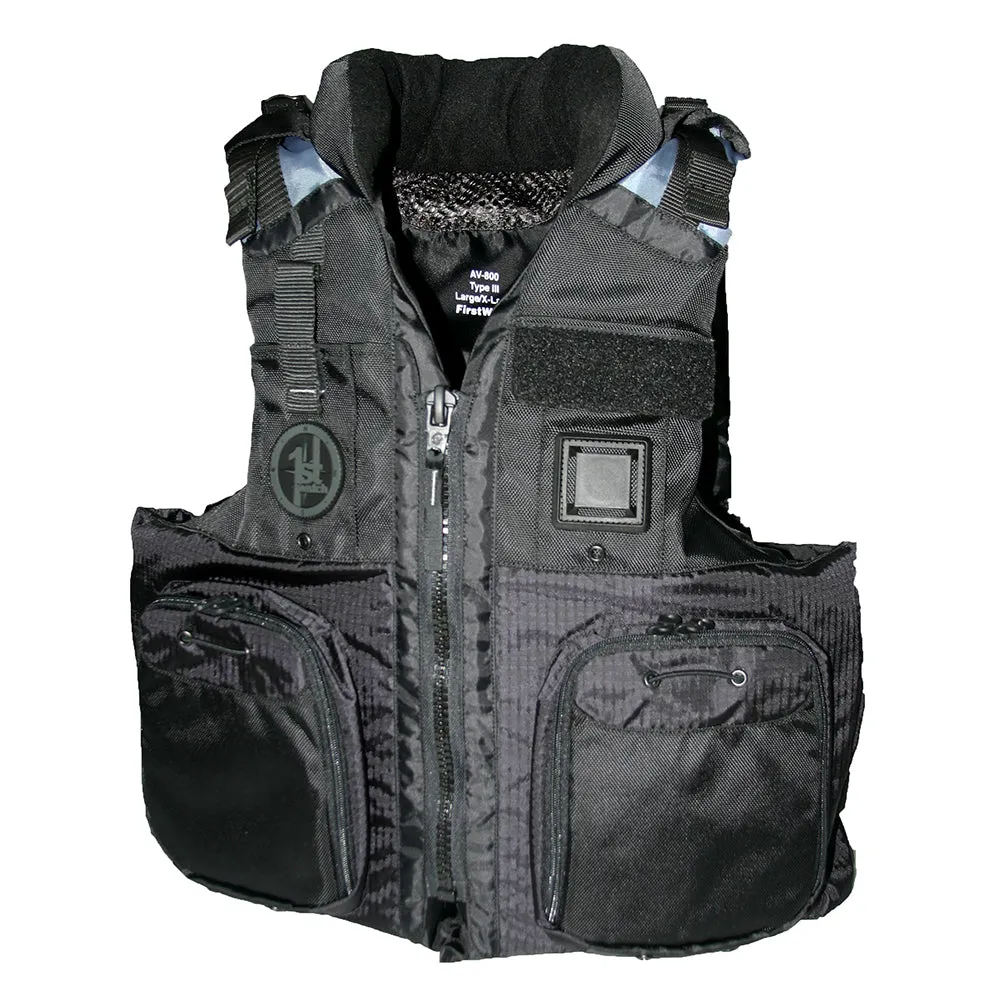 First Watch AV-800 Four Pocket Flotation Vest - Black - XXL to 3XL [AV-800-BK-2XL/3XL]