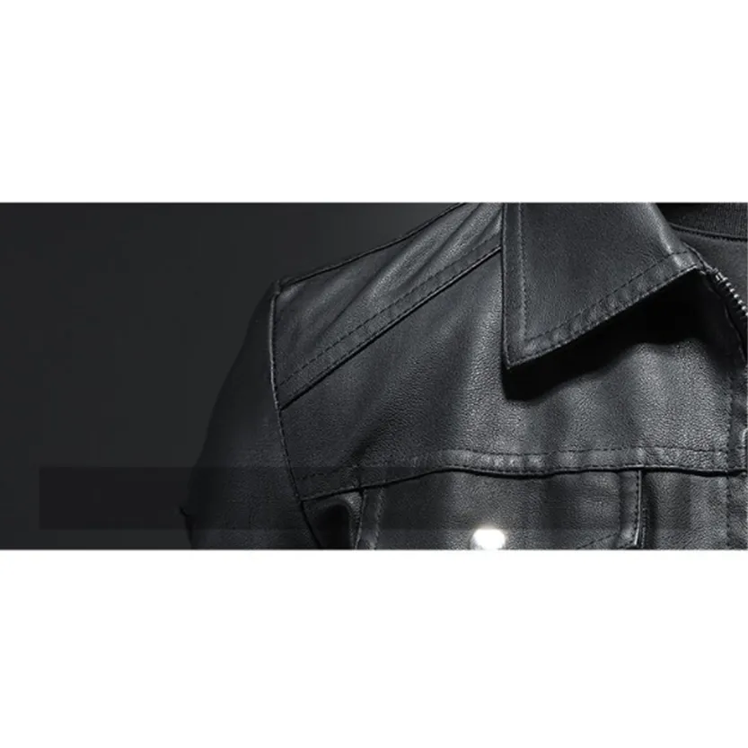 Funki Buys | Jackets | Men's Slim Fit Faux Leather Jacket