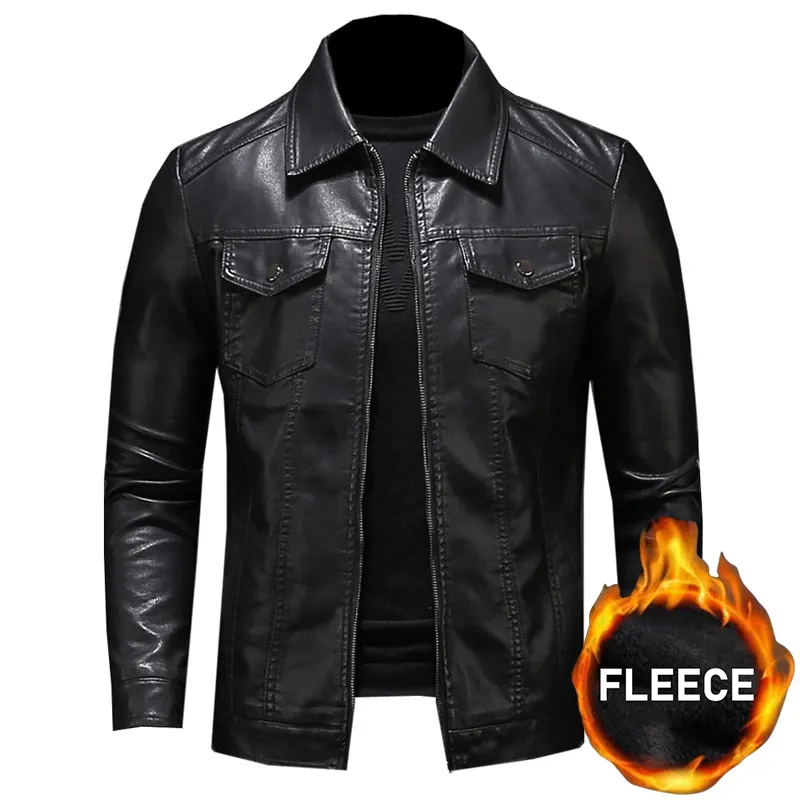 Funki Buys | Jackets | Men's Slim Fit Faux Leather Jacket