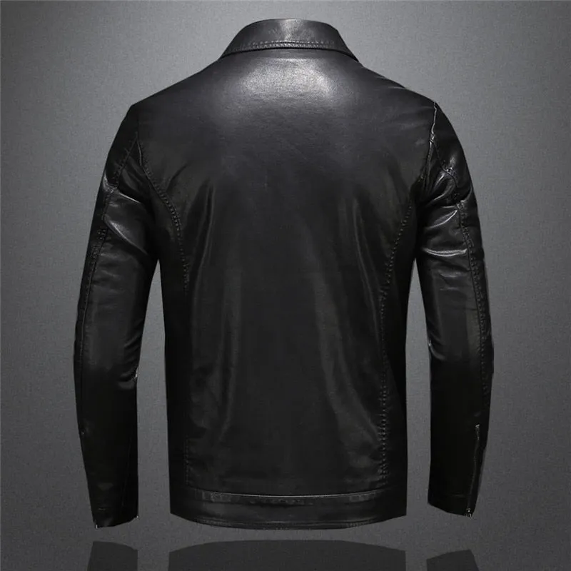 Funki Buys | Jackets | Men's Slim Fit Faux Leather Jacket