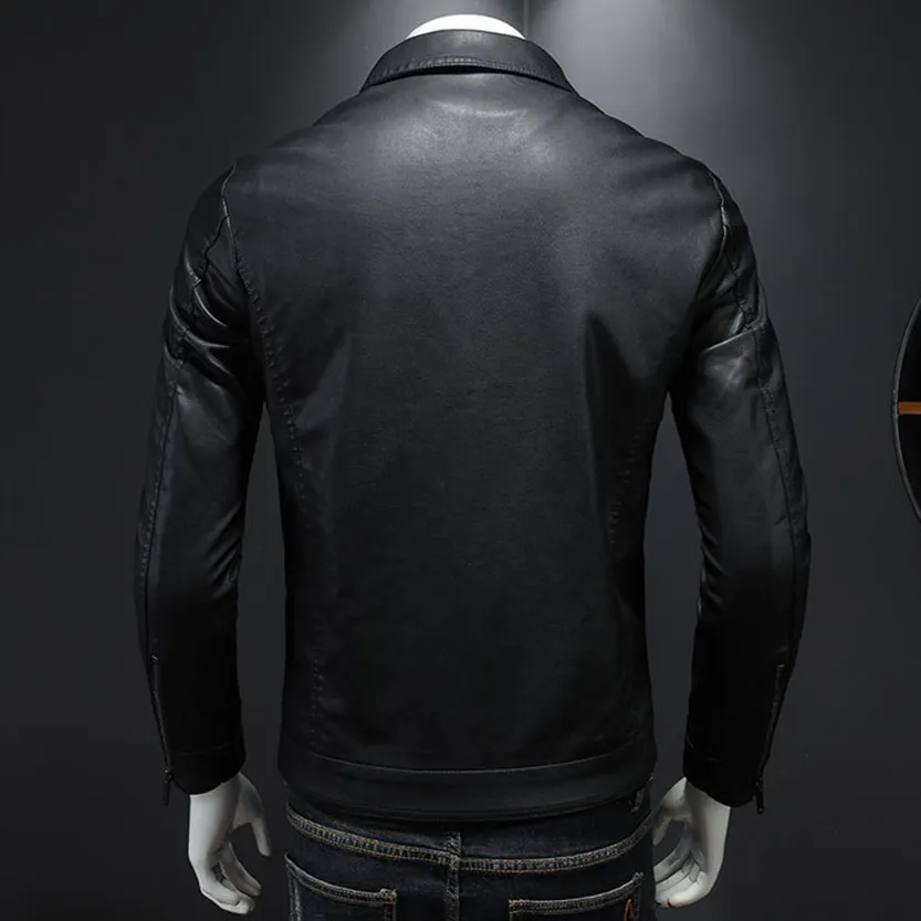 Funki Buys | Jackets | Men's Slim Fit Faux Leather Jacket