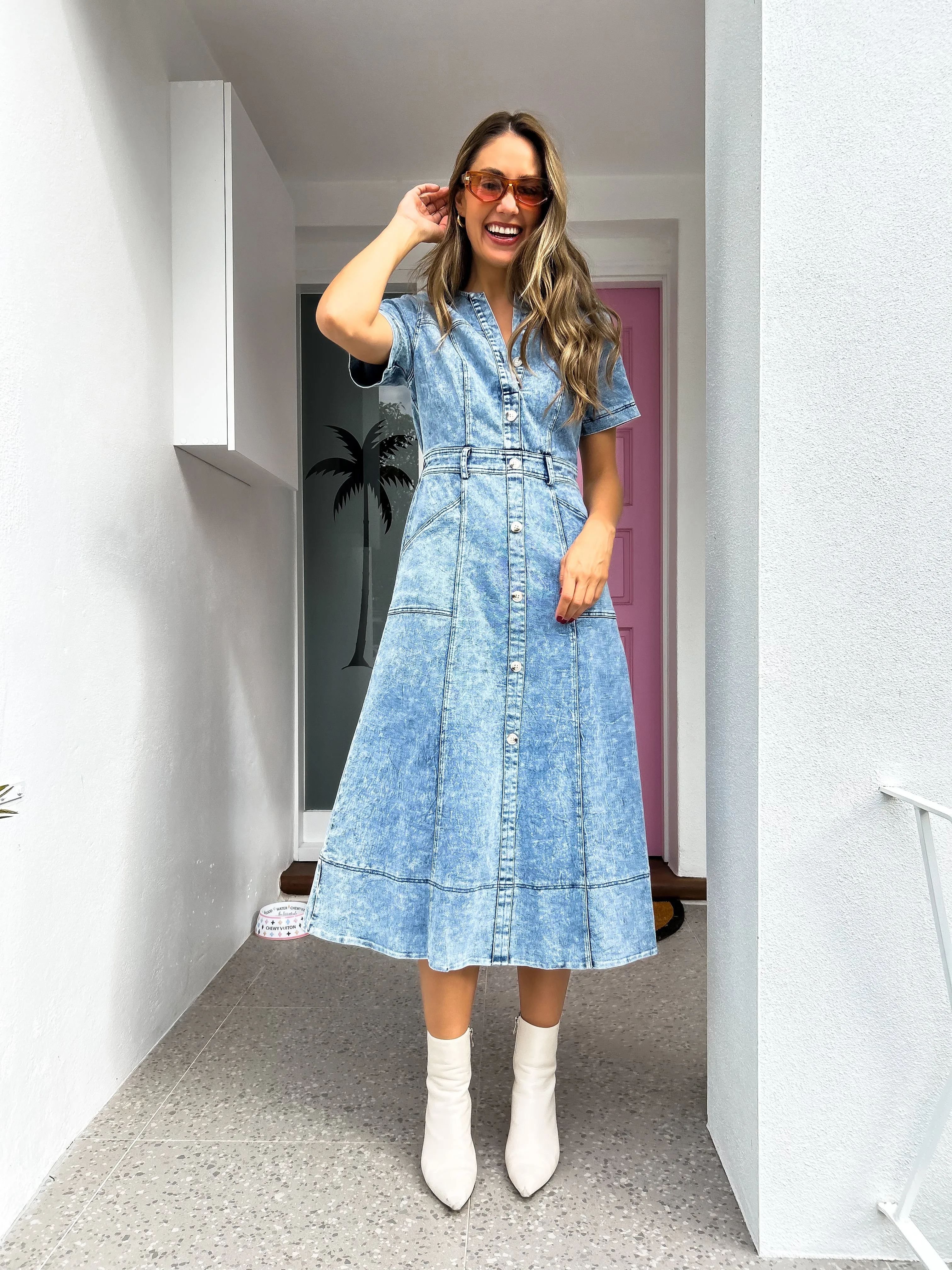 GEORGIE Denim Midi Dress