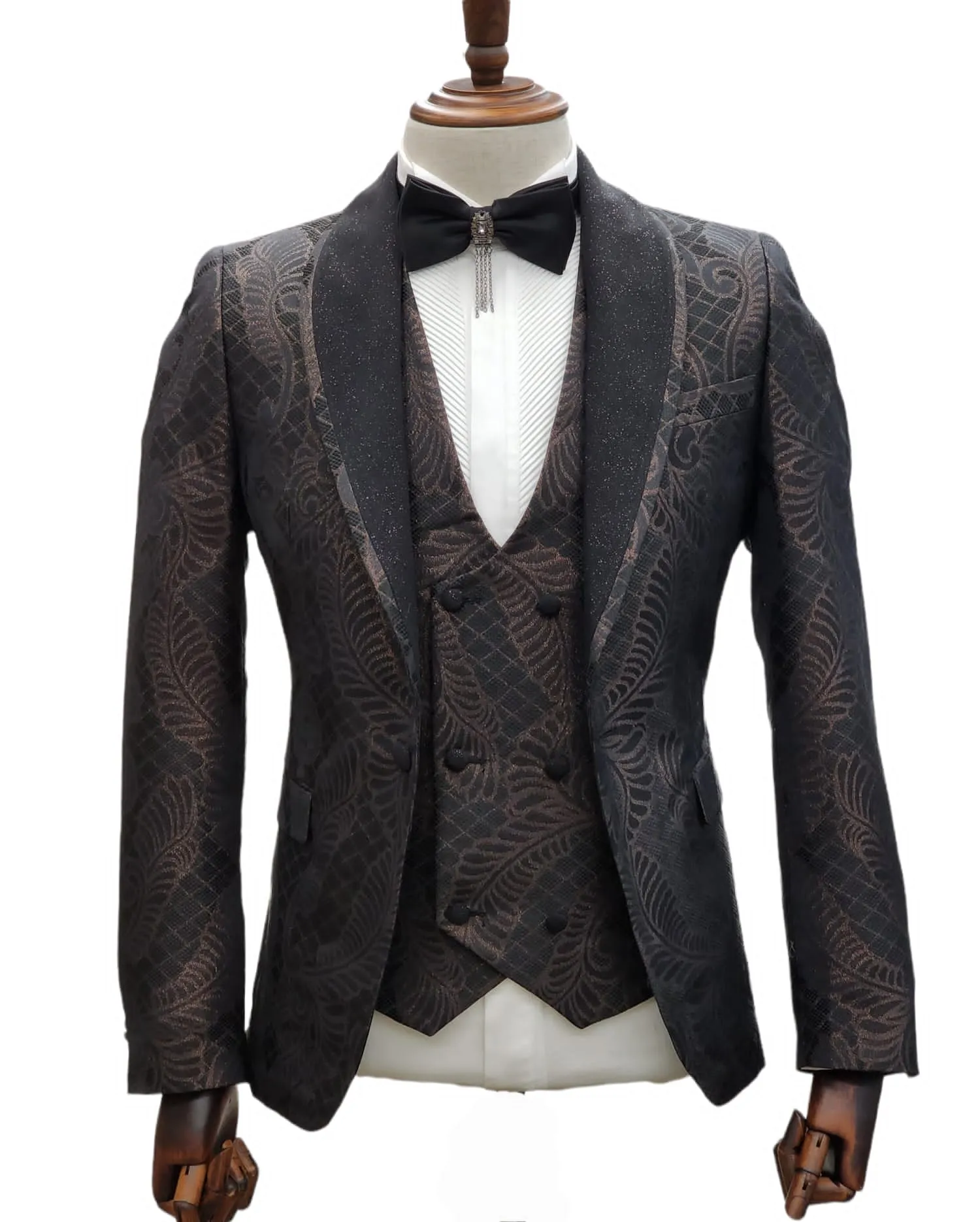 Giovanni Testi 1 Button 3pc Shawl Lapel Tuxedo GT1ST-1357 BRONZE