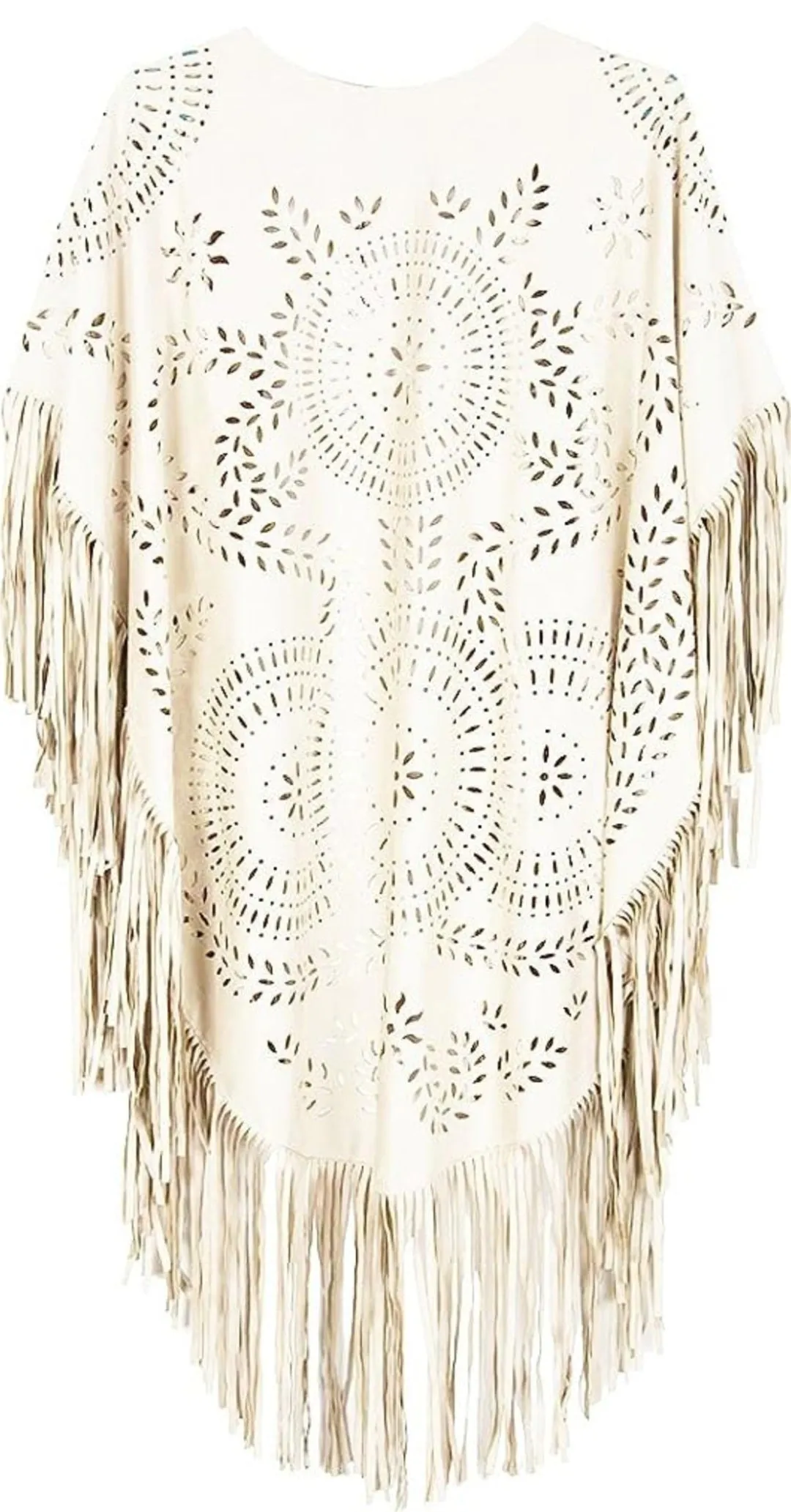 Gorgeous western boho Fringe tassel cutout Poncho shawl wrap