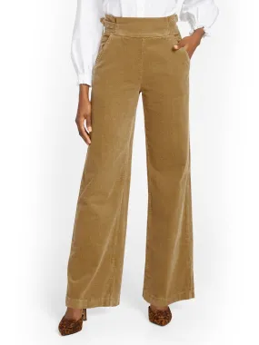 High-Waisted Corduroy Wide-Leg Pant