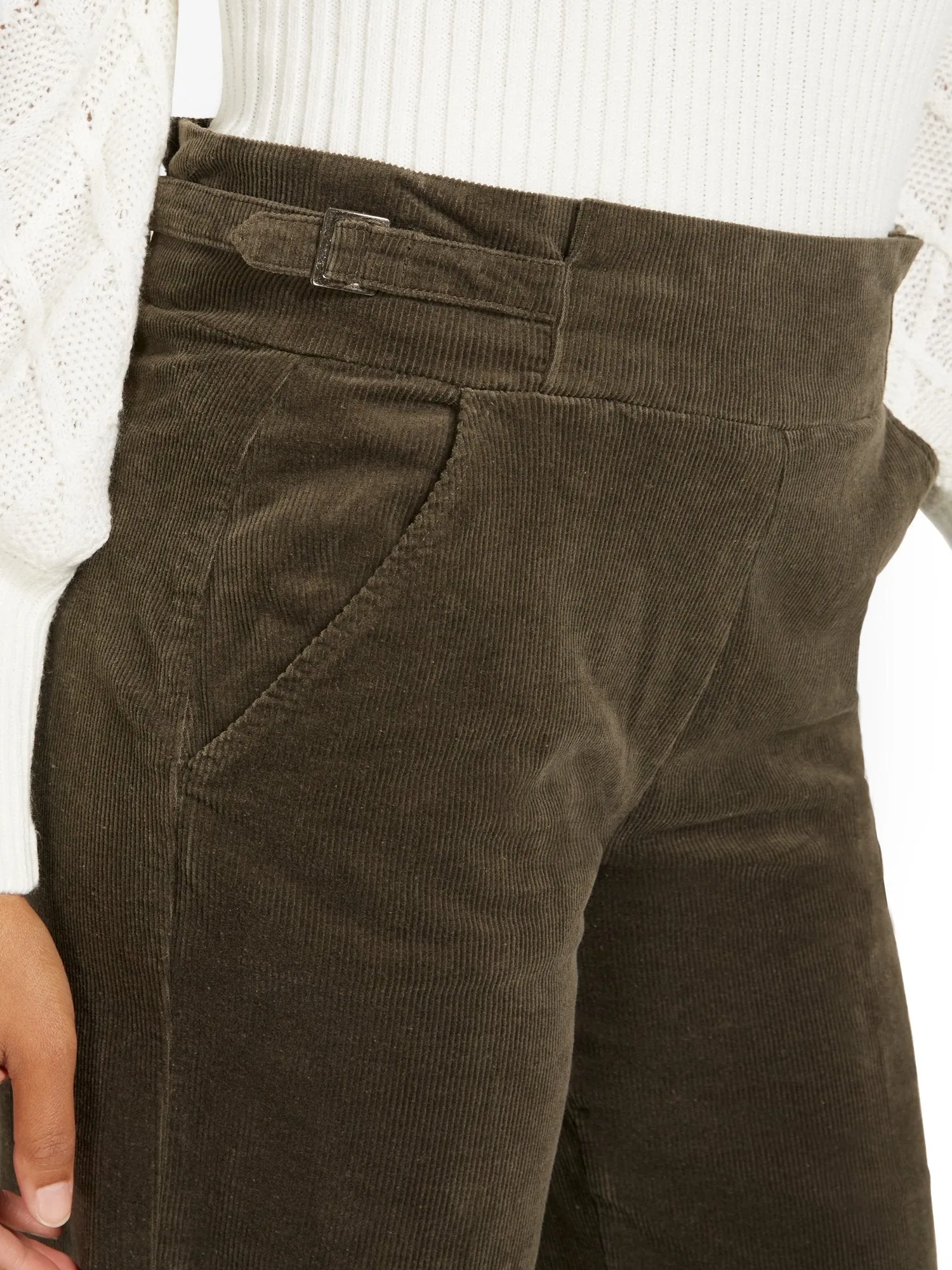 High-Waisted Corduroy Wide-Leg Pant