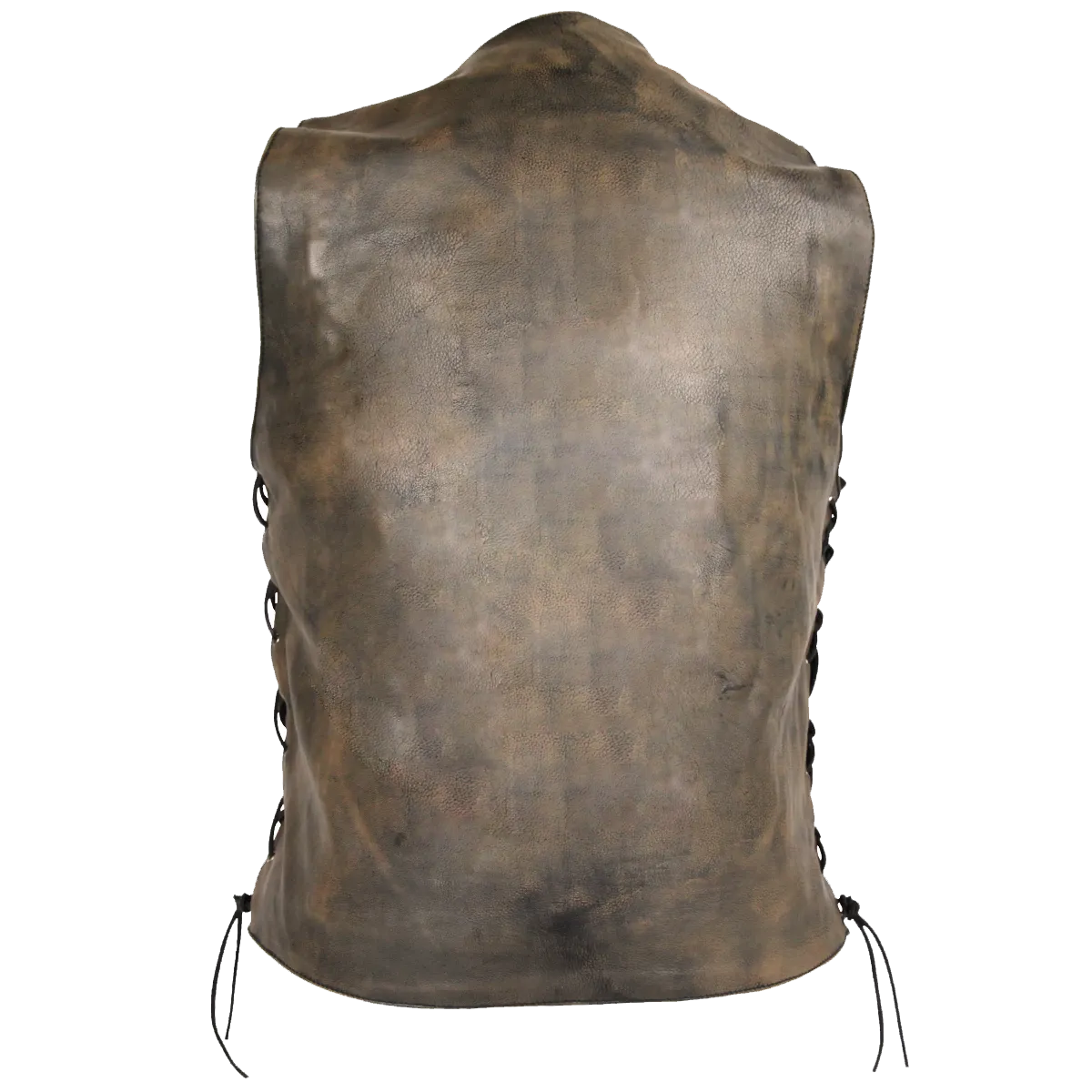 HMM915DB Vance Leather High Mileage Men's Distressed Brown 10 Pocket Vest